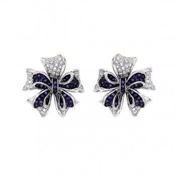 Pendientes Flor y Lazo de plata925