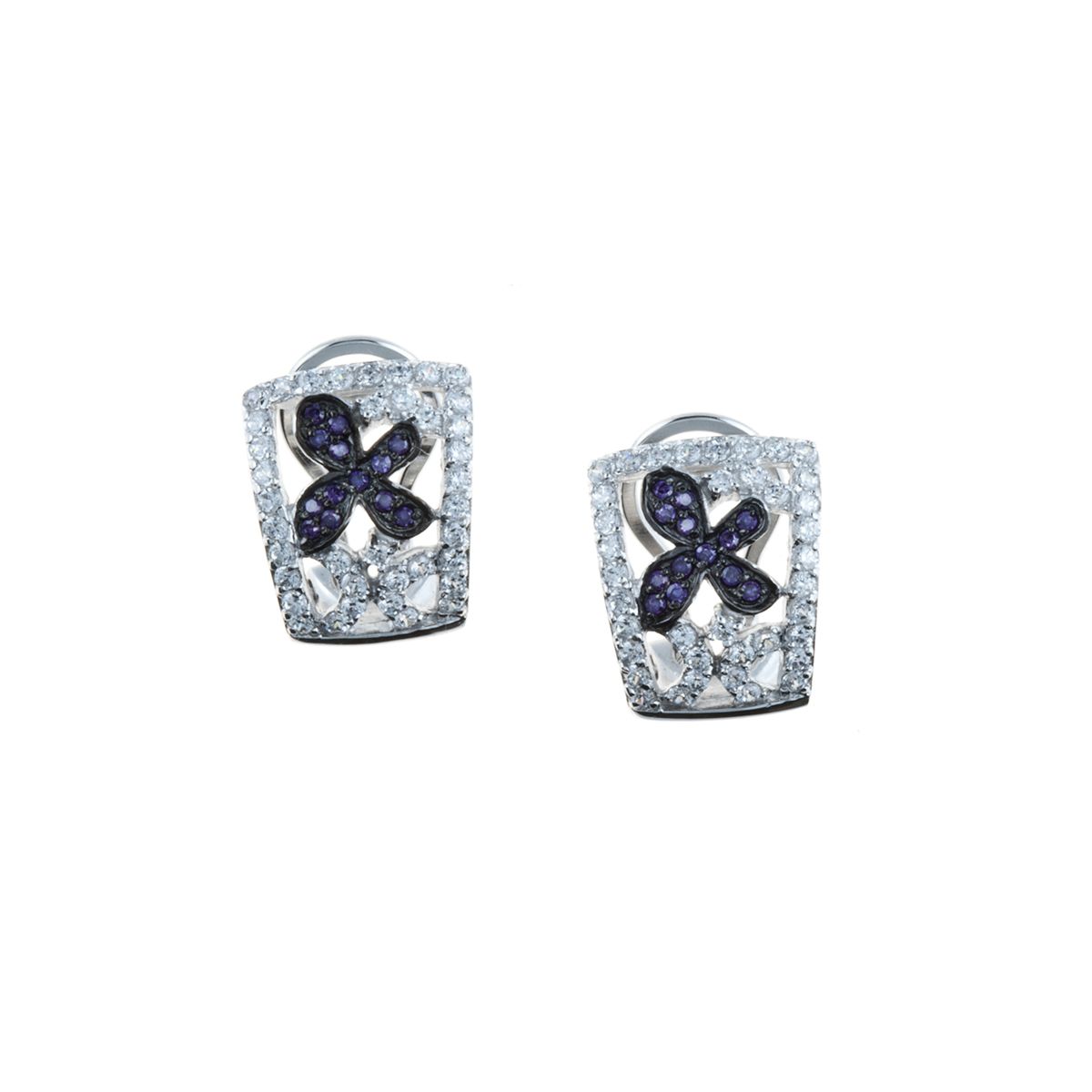 Pendientes Flor Relieve plata925 Pendientes Flor Relieve plata925