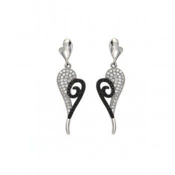 Pendientes Corazón Espiral de plata925