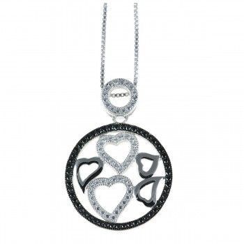 Colgante Corazones de plata925