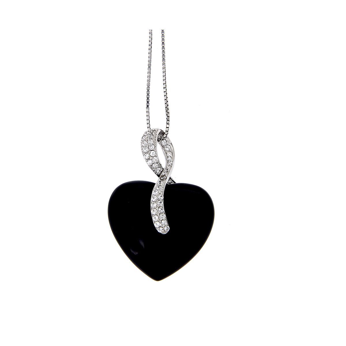 049737.03-colgante-cadena-plata-micro-pavé-baño-rodio-blanca-rutenio-circonita-negra Colgante Charm de Plata925 Negro