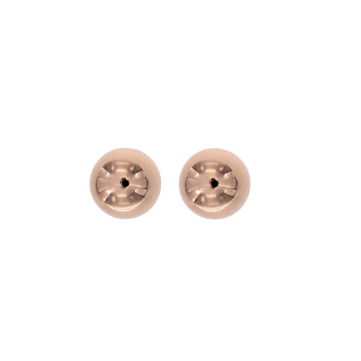 Pendientes Bolita Oro Rosa