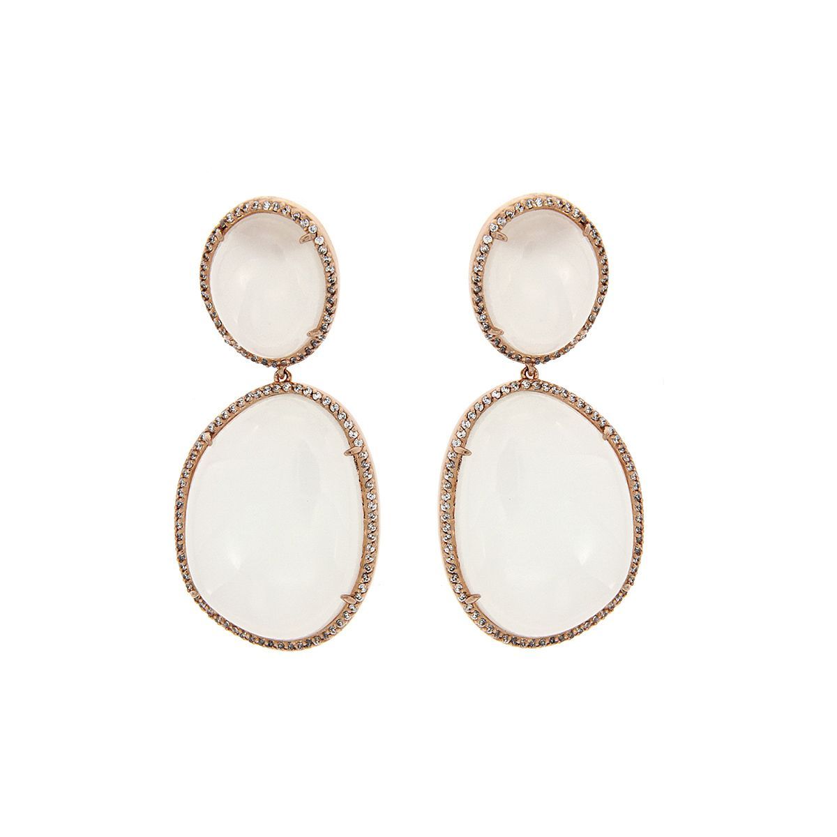 Pendientes largos Doble Oval