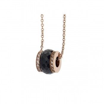 Colgante Black Roll Oro Rosa