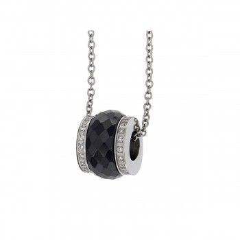 Colgante Black Roll Rodio