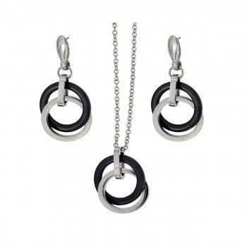 Conjunto Black Hoop Rodio