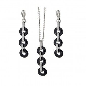 Conjunto Black Flop Rodio