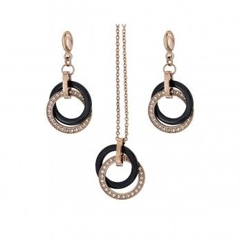 Conjunto Black Merge Oro Rosa