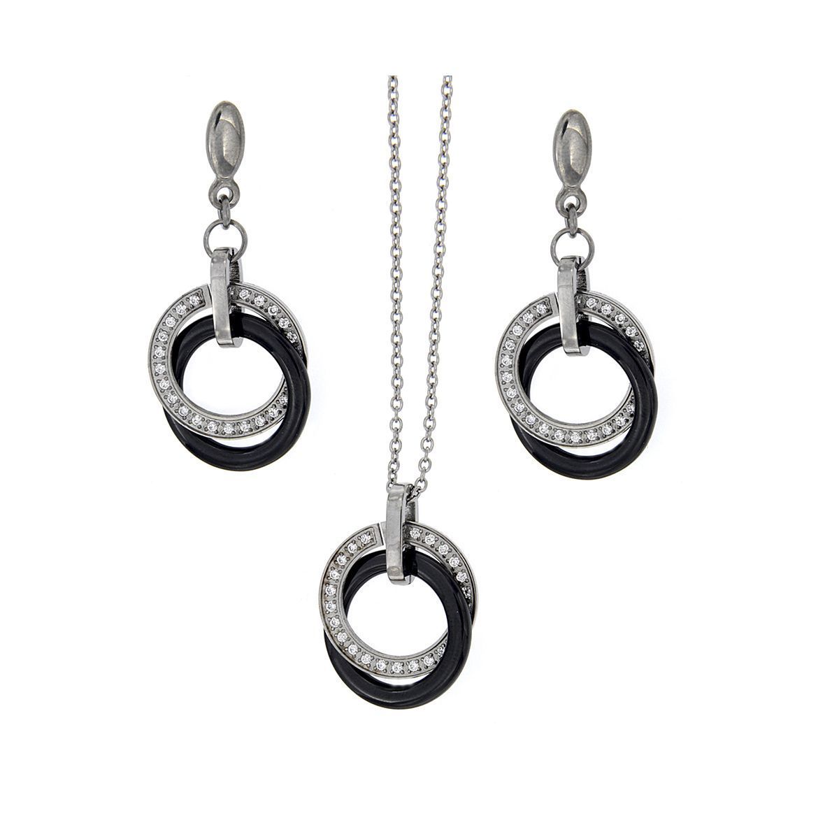 Conjunto Black Merge Rodio Conjunto Black Merge Rodio