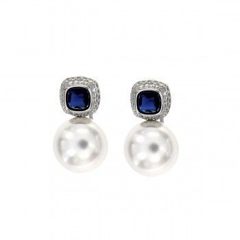 Pendientes Tú y Yo en Londres Sapphire de plata925