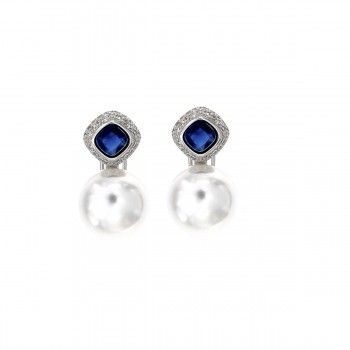 Pendientes Tú y Yo en Tokyo Sapphire de plata925