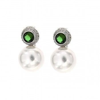 Pendientes Tú y Yo en París Emerald de plata925