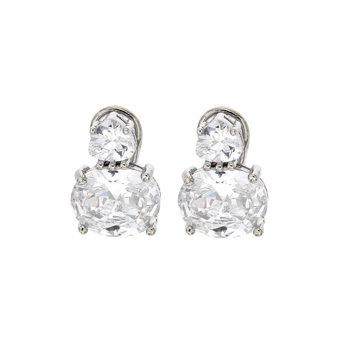 011551.01-Par-pendientes-plata-925-baño-rodio-circonita-blanca-cristal-ziane Pendientes Tú y Yo en Milán de plata925