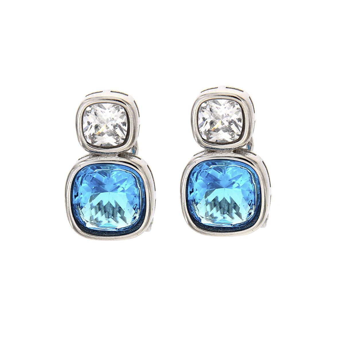 011562.01-Par-pendientes-plata-925-baño-rodio-circonita-cuadrada-aquamarina-blanca-cristal-ziane Pendientes Tú y Yo en Cancún Aquamarine de plata925