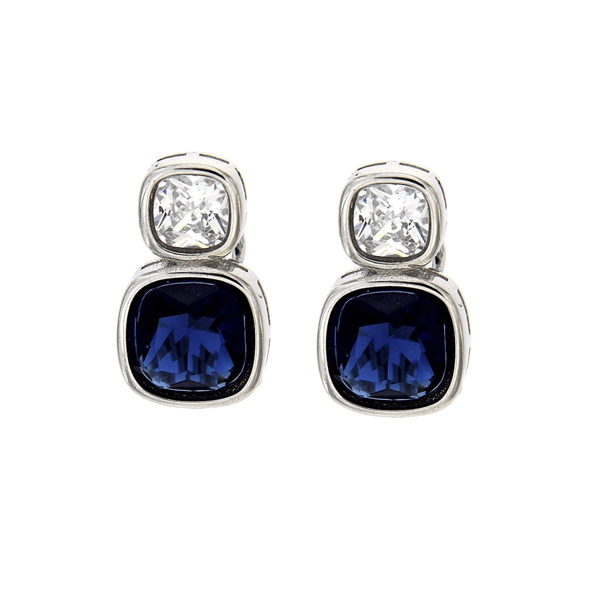 011562.02-Par-pendientes-plata-925-baño-cristal-ziane Pendientes Tú y Yo en Cancún Sapphire de plata925