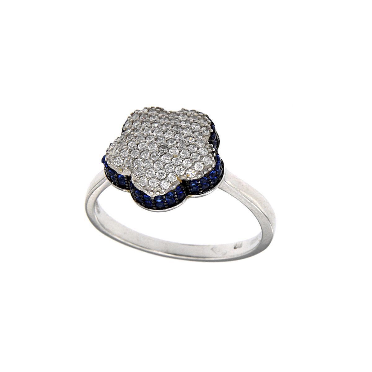 Anillo Classic Flower Sapphire de Plata925 Anillo Classic Flower Sapphire de Plata925