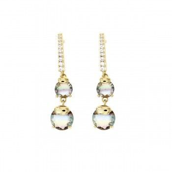 Pendientes Doble Piedra Peridot
