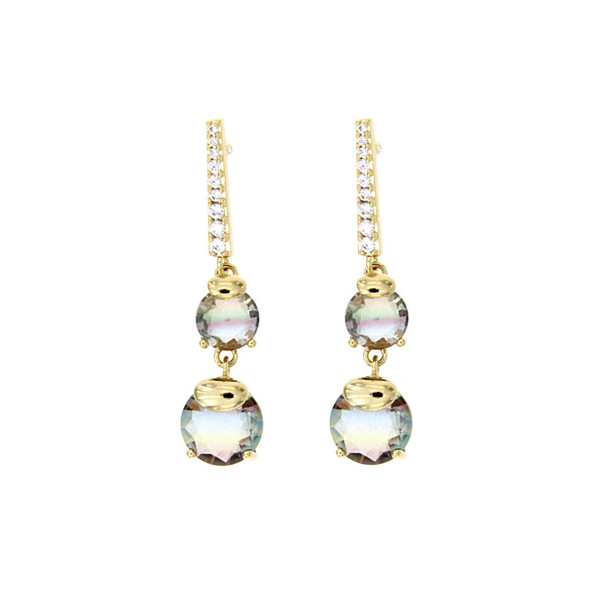 Pendientes Doble Piedra Peridot Pendientes Doble Piedra Peridot