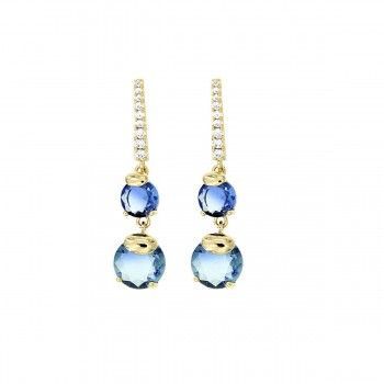 Pendientes Doble Piedra Light Sapphire