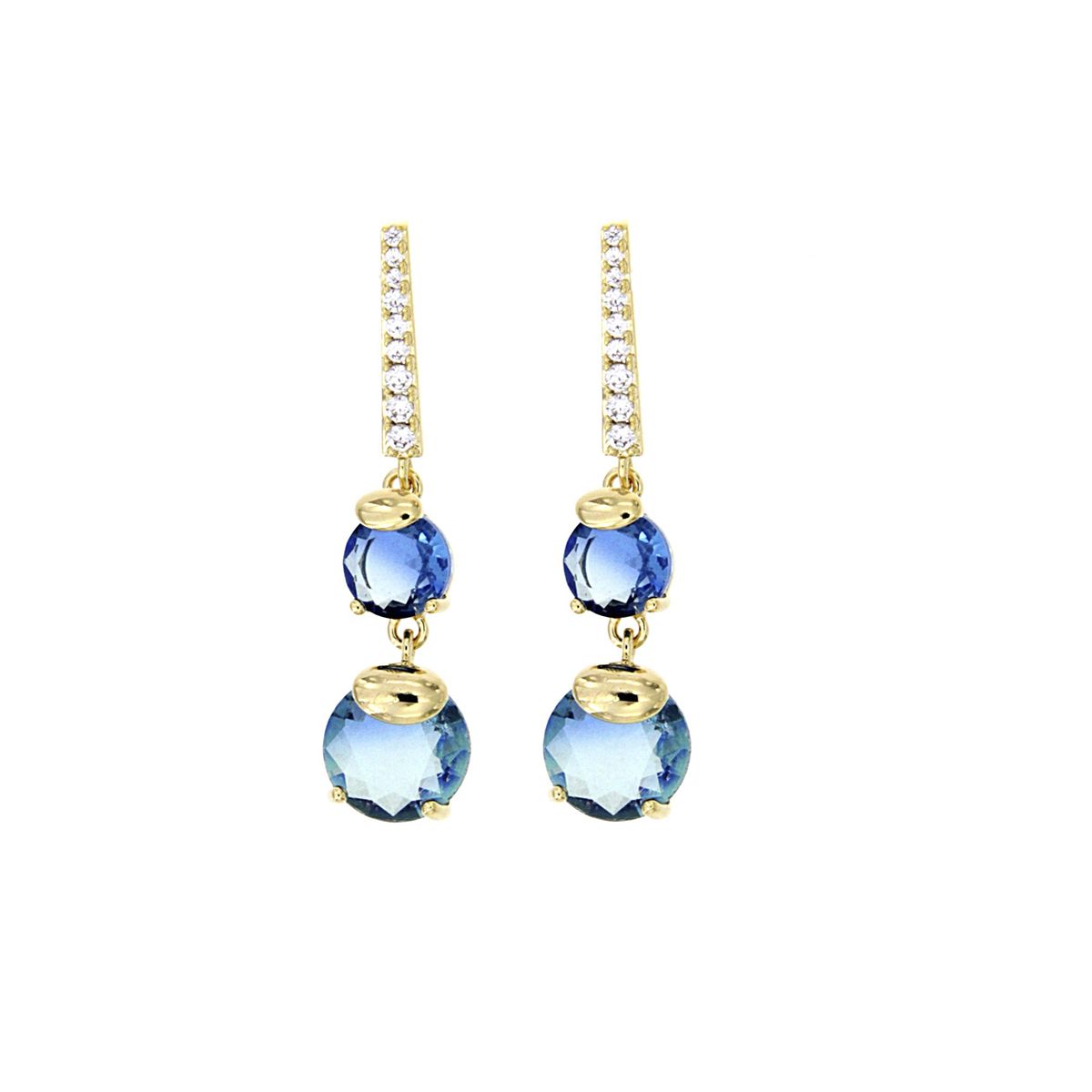 Pendientes Doble Piedra Light Sapphire Pendientes Doble Piedra Light Sapphire