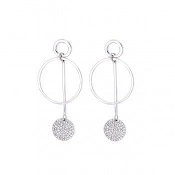 Pendientes largos Doble Círculo