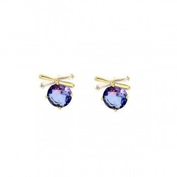 Pendientes Nudo Violet Vitrail