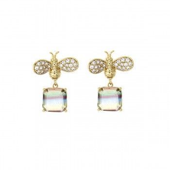 Pendientes Abeja Peridot