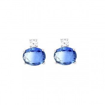 Pendientes Oval Light Sapphire