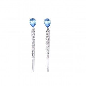 Pendientes largos Espiga Aquamarine