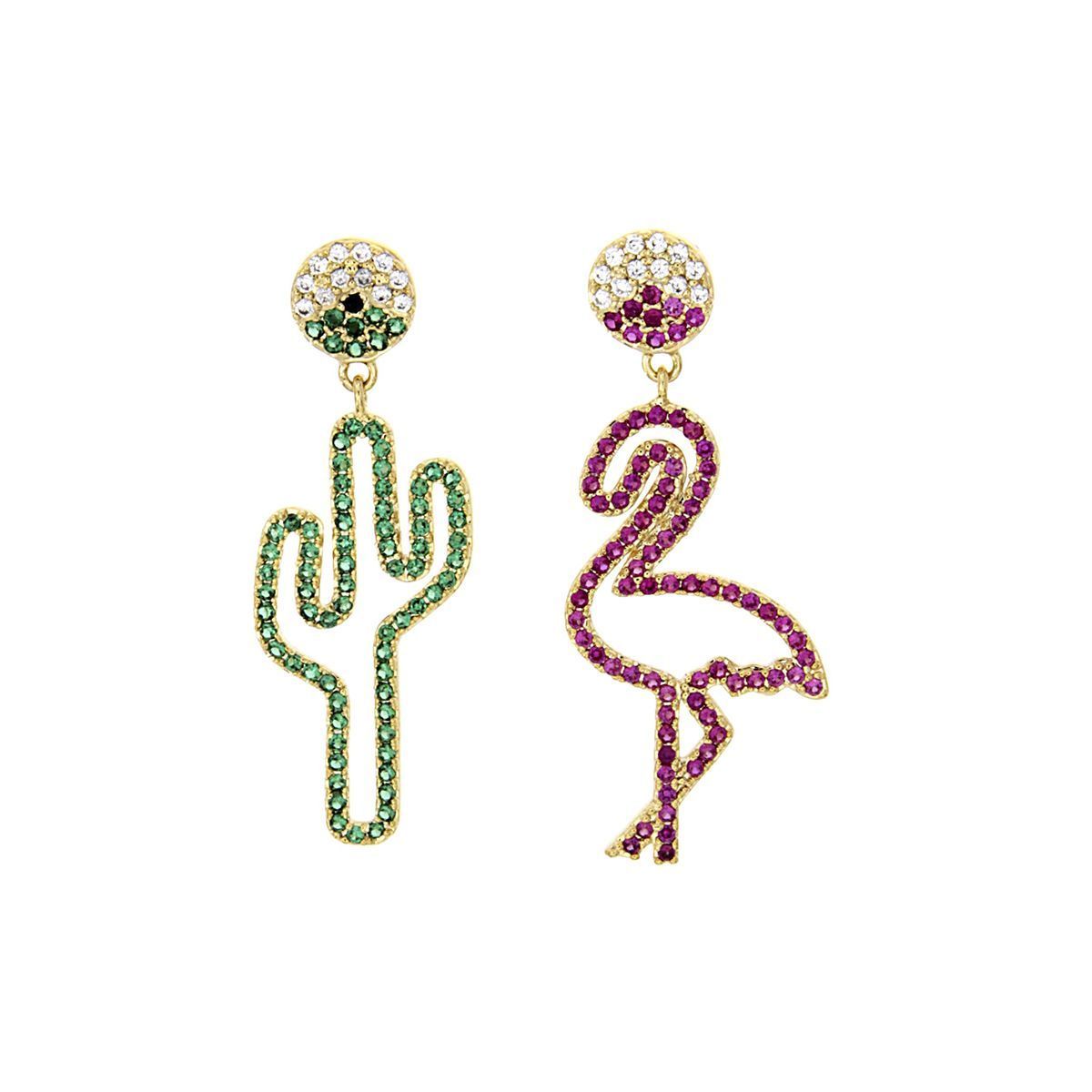 Pendientes Flamenco y Cactus Pendientes Flamenco y Cactus