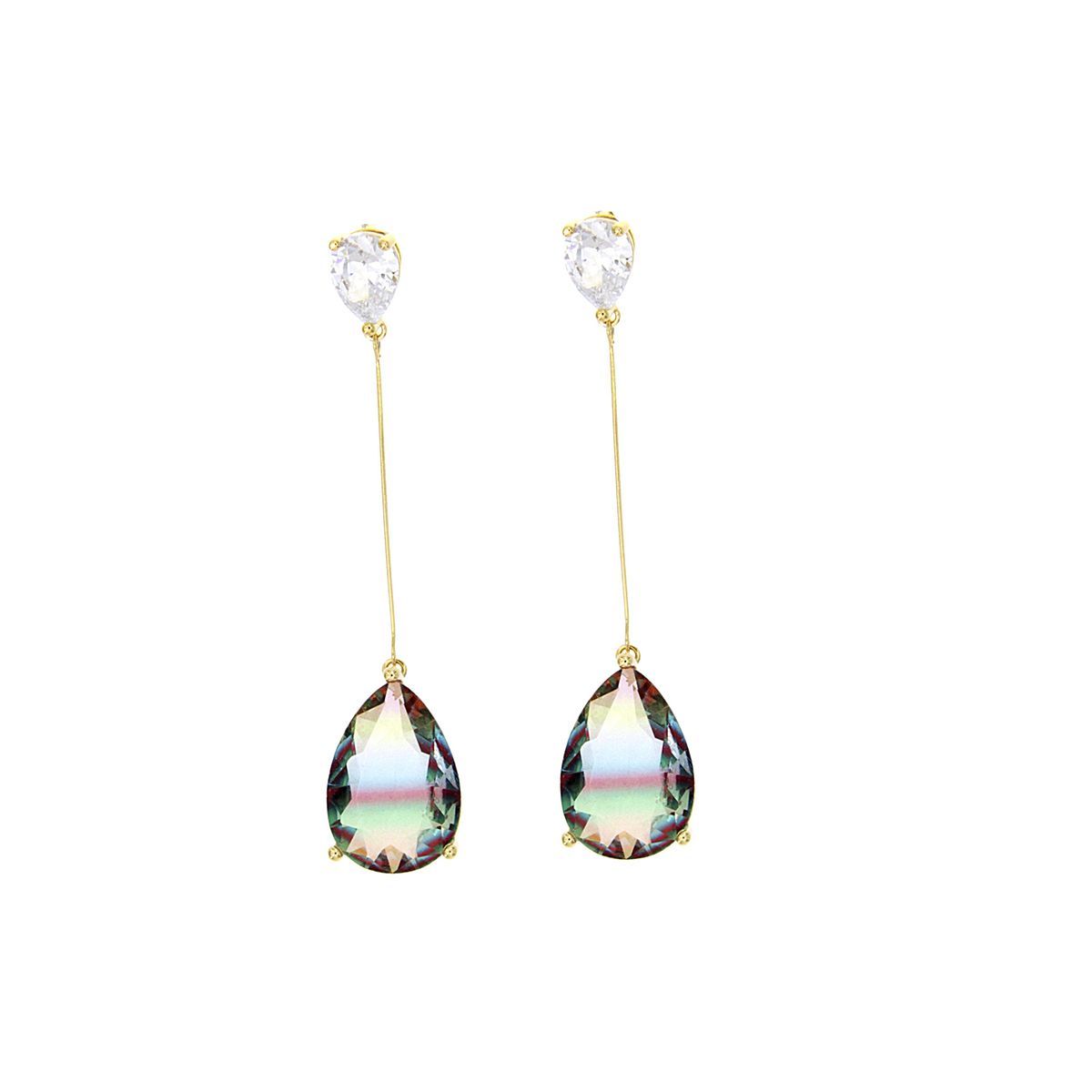 Pendientes largos Lágrima Peridot Pendientes largos Lágrima Peridot