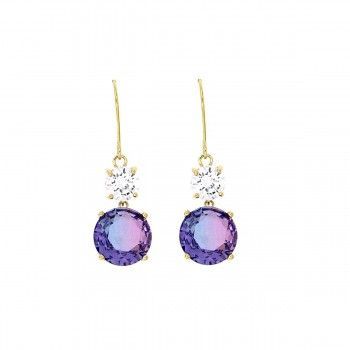 Pendientes largos Piedra Violet Vitrail