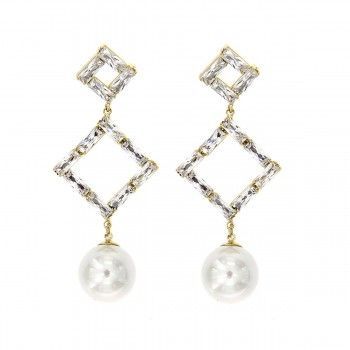 Pendientes largos Geometría y Perla