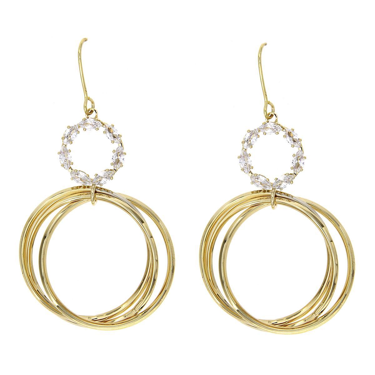 Pendientes largos Aros Múltiples Pendientes largos Aros Múltiples