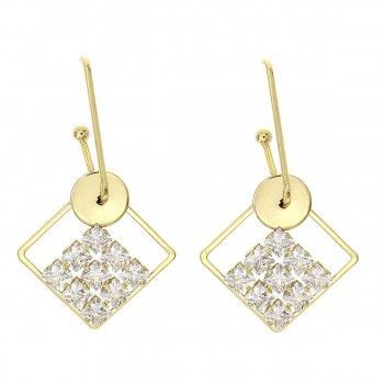 Pendientes largos Doble Rombo