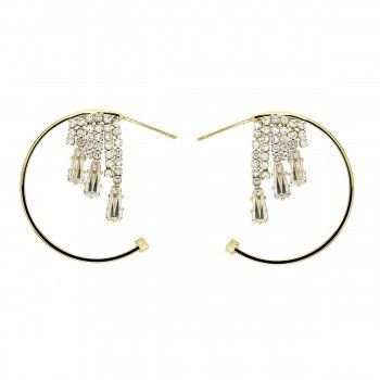 Pendientes largos Arilla Oro