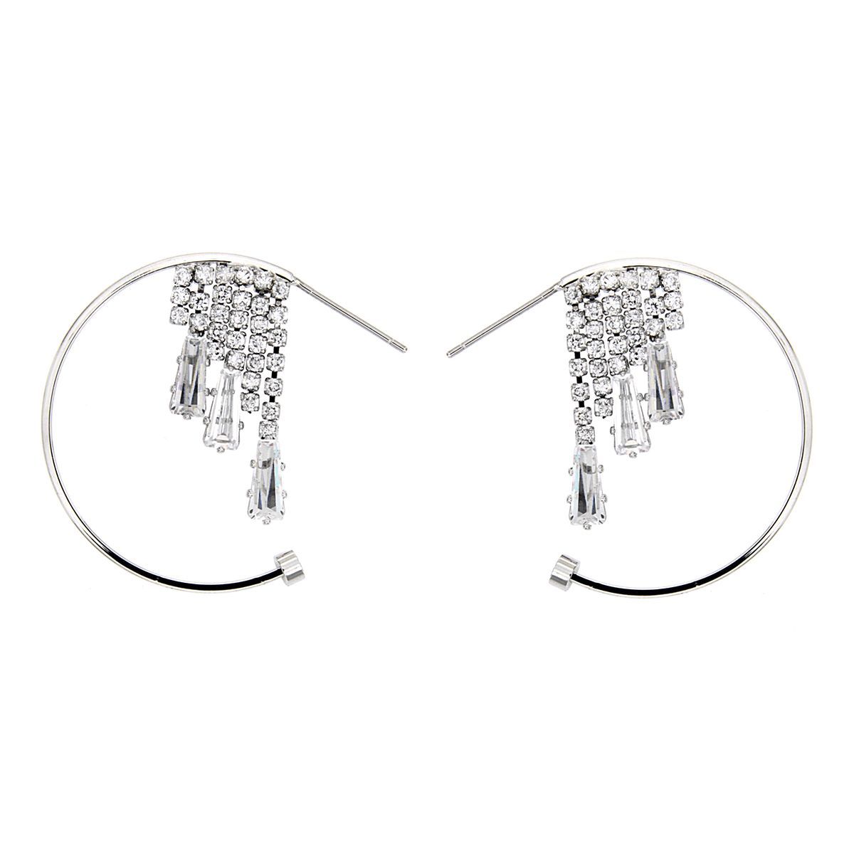 Pendientes largos Arilla Rodio Pendientes largos Arilla Rodio