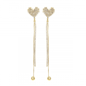 Pendientes largos Corazones Tiritas