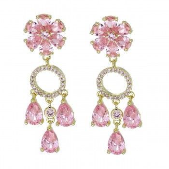 Pendientes largos Fashion Flower