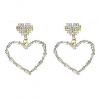 Pendientes Super Hearts en oro