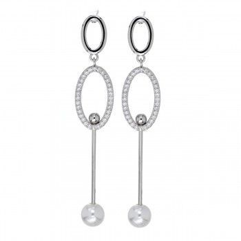 Pendientes largos Fashion Oval