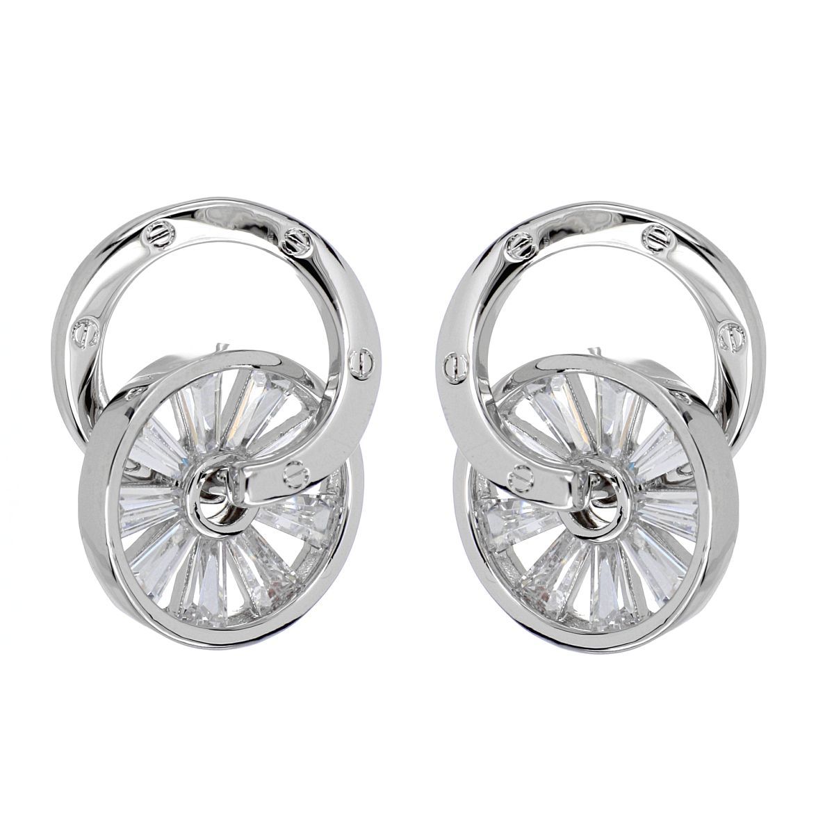 Pendientes Super Wheel en rodio Pendientes Super Wheel en rodio