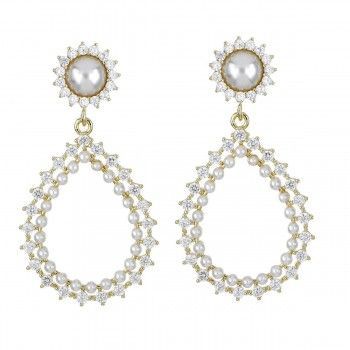 Pendientes largos Super Pearl Tear