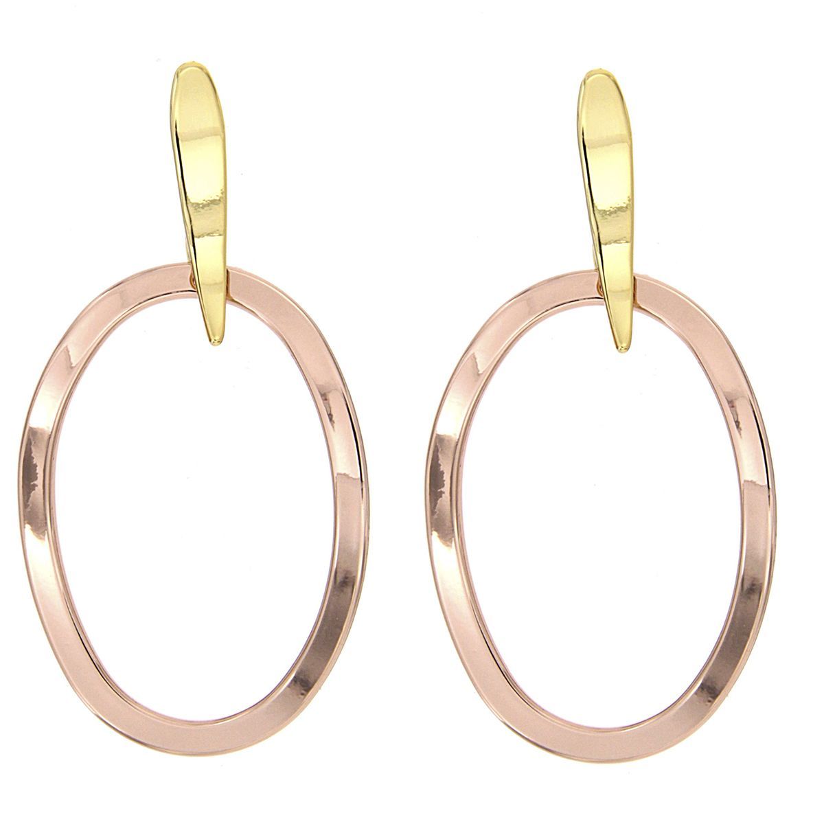 Pendientes Elipse en oro rosa Pendientes Elipse en oro rosa