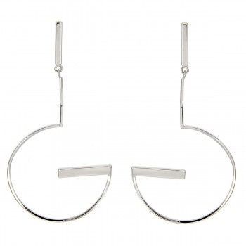 Pendientes Espira en rodio