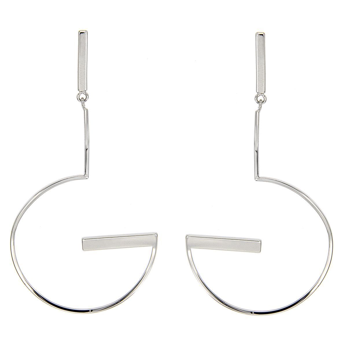 Pendientes Espira en rodio Pendientes Espira en rodio