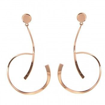 Pendientes Directriz en oro rosa
