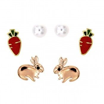 Pendientes Piccolo Coniglio en oro rosa