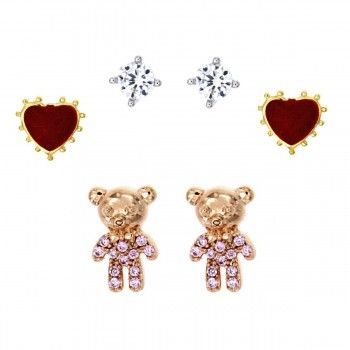 Pendientes Orsacchiotto e Cuore