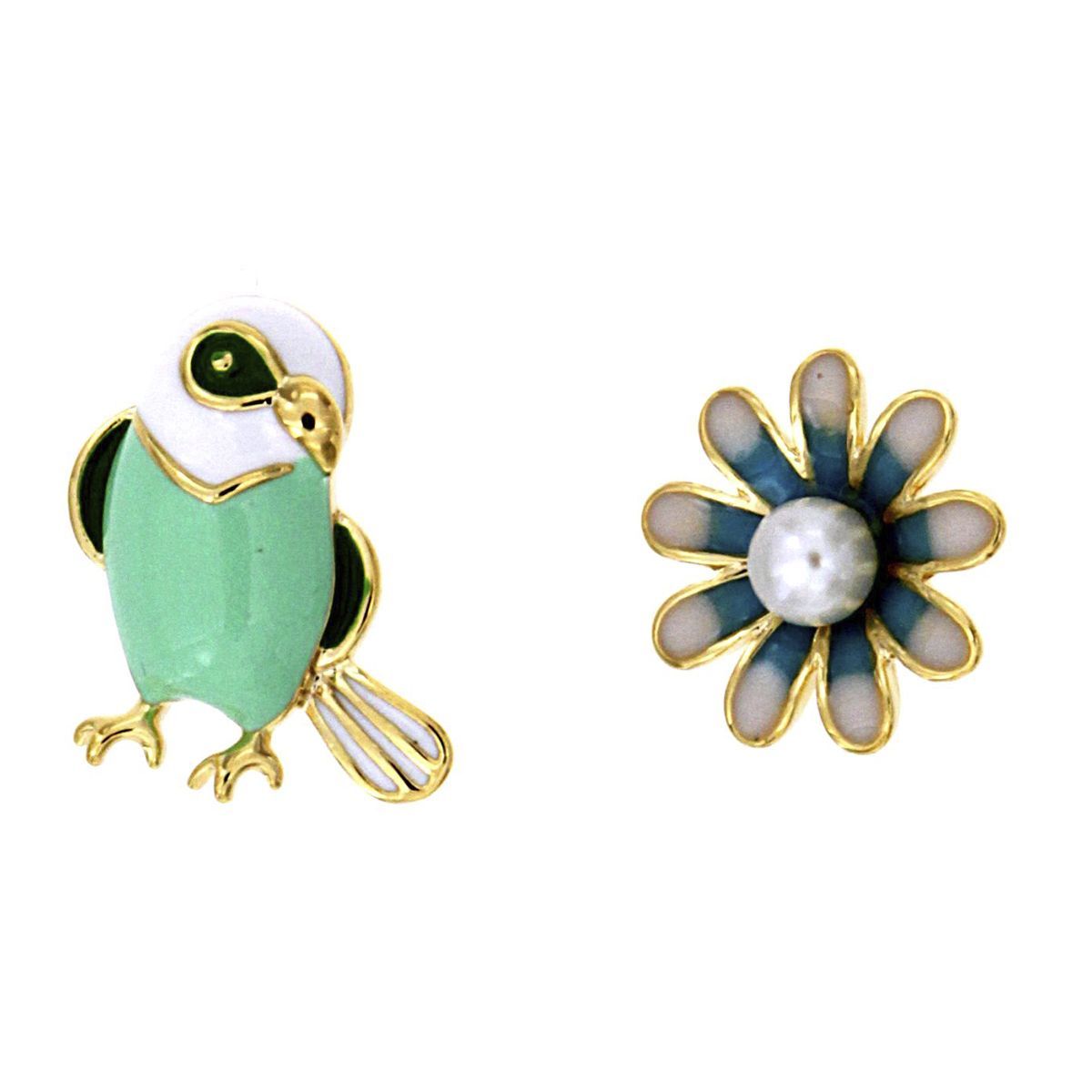 Pendientes desiguales Pappagallo e Fiore Pendientes desiguales Pappagallo e Fiore
